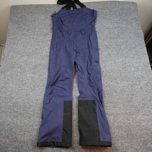 Outdoor Research Carbide Bibs Snow Pants Mens Small Blue Ski Snowboard 277564